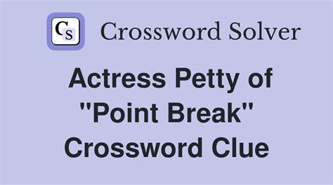 actress petty crossword|actress petty clue.